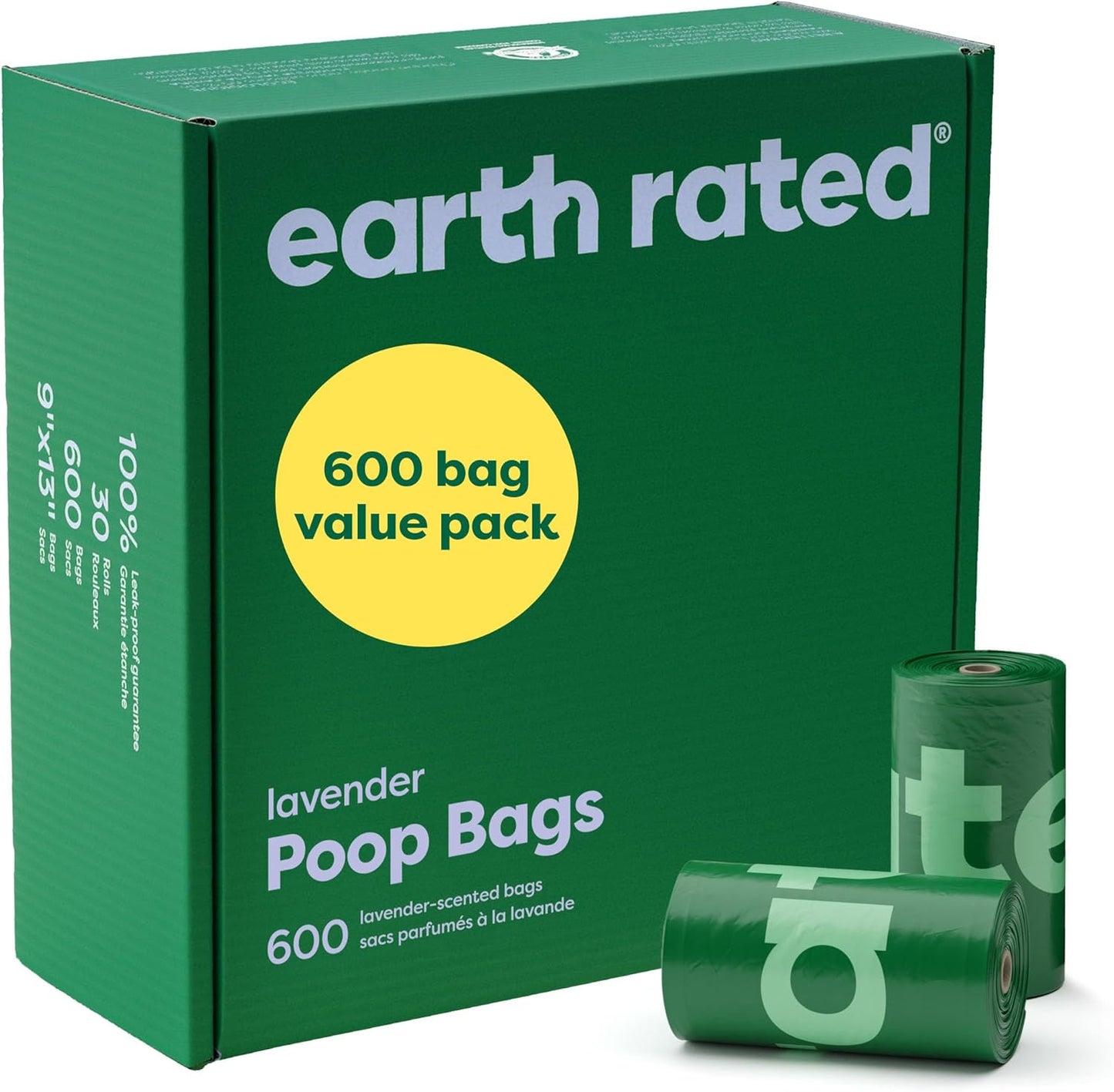 Leak-Proof Lavender Scented Dog Poo Bags - Extra Thick Waste Bag Refill Rolls - 270 Count