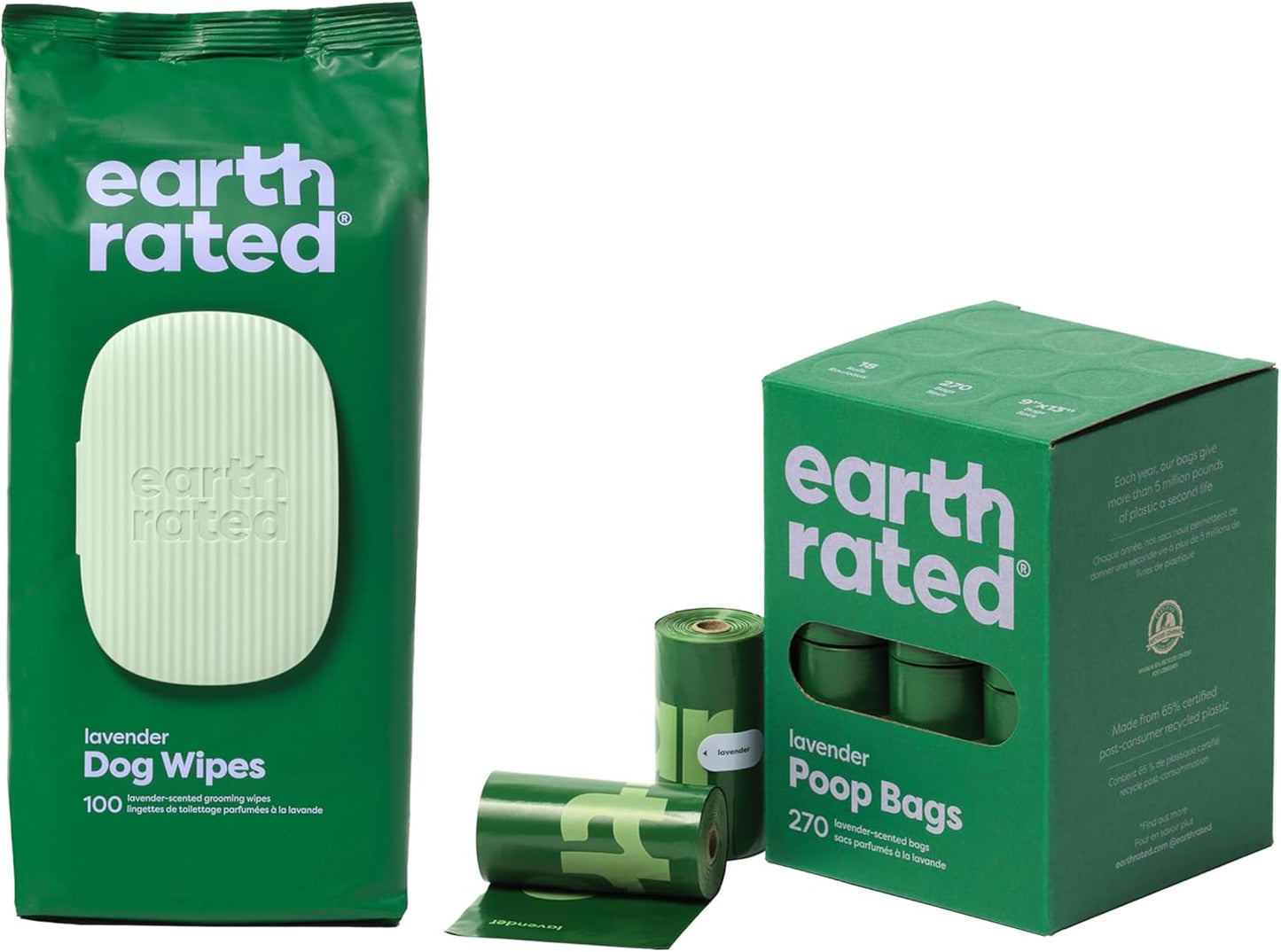Leak-Proof Lavender Scented Dog Poo Bags - Extra Thick Waste Bag Refill Rolls - 270 Count