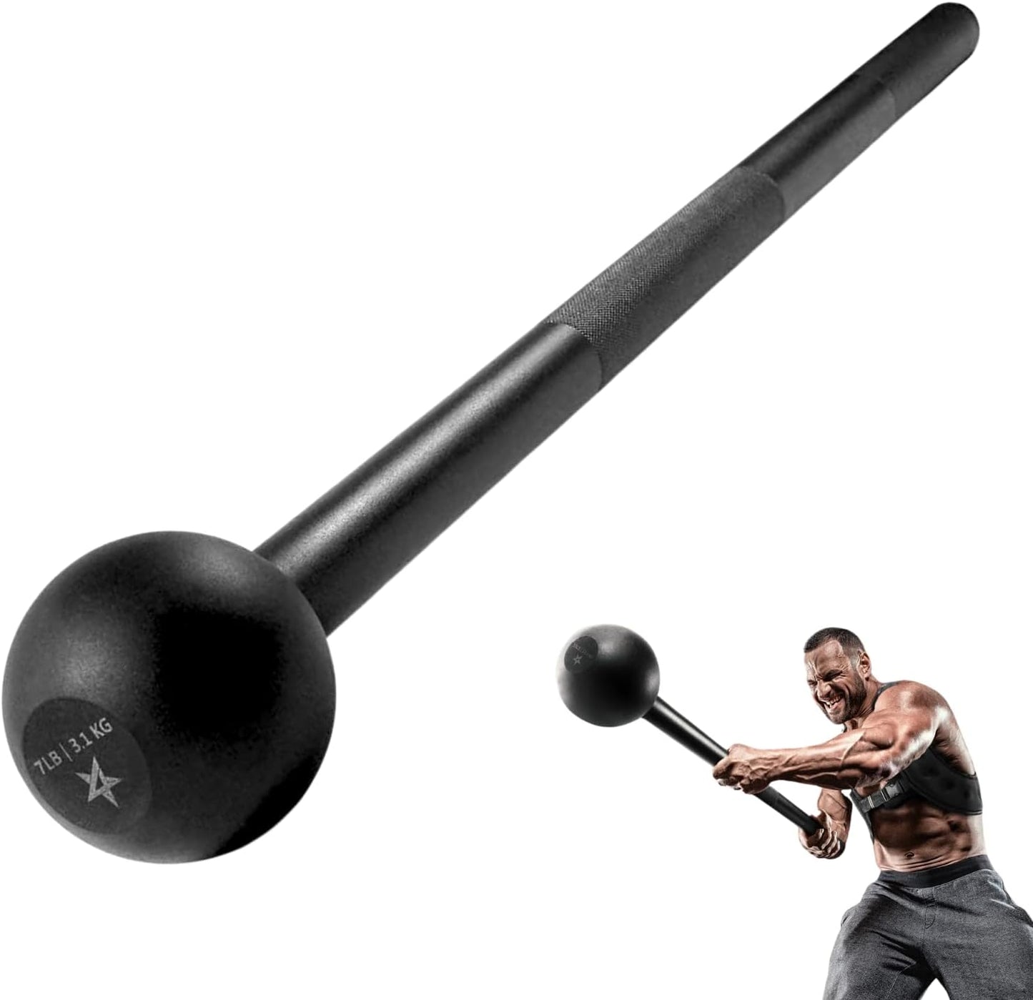 Elevate Your Strength Training with Our Versatile Steel Mace Bell - Perfect for Full Body Workouts, Rehabilitation, and Stretching! Available in 5 to 30 Lbs for All Fitness Levels!