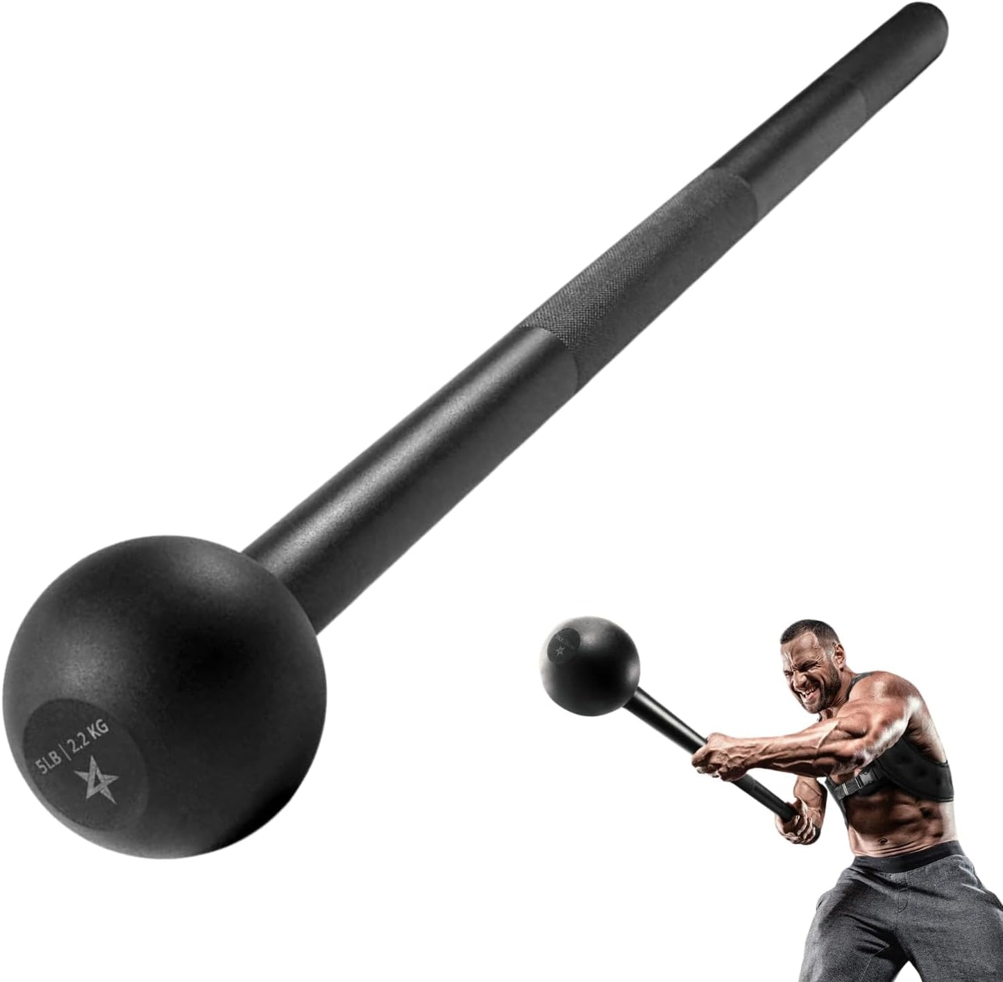 Elevate Your Strength Training with Our Versatile Steel Mace Bell - Perfect for Full Body Workouts, Rehabilitation, and Stretching! Available in 5 to 30 Lbs for All Fitness Levels!