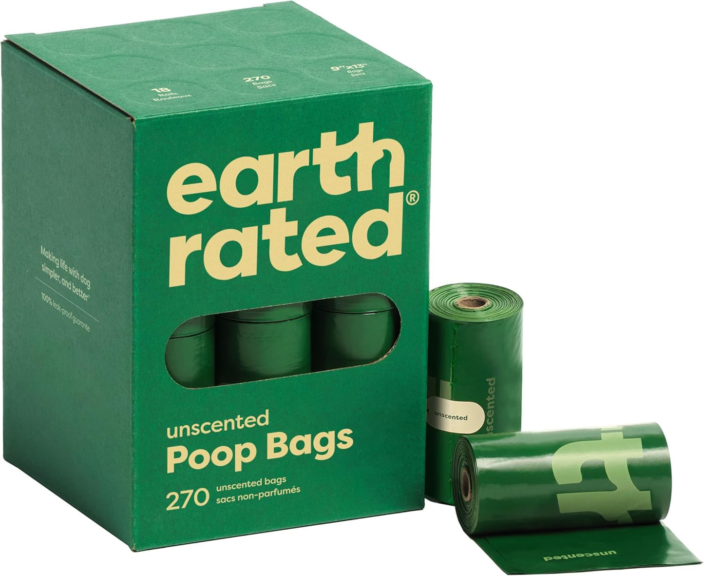 Leak-Proof Lavender Scented Dog Poo Bags - Extra Thick Waste Bag Refill Rolls - 270 Count