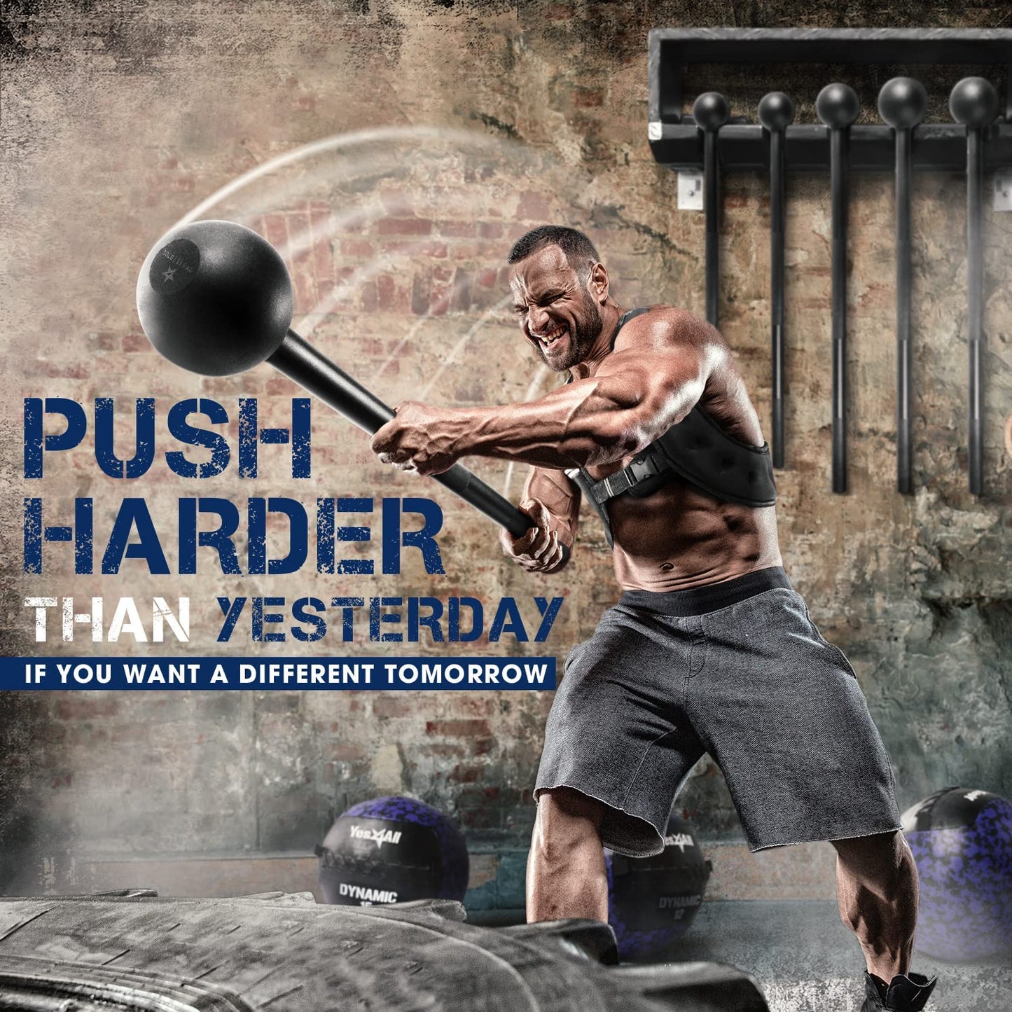 Elevate Your Strength Training with Our Versatile Steel Mace Bell - Perfect for Full Body Workouts, Rehabilitation, and Stretching! Available in 5 to 30 Lbs for All Fitness Levels!