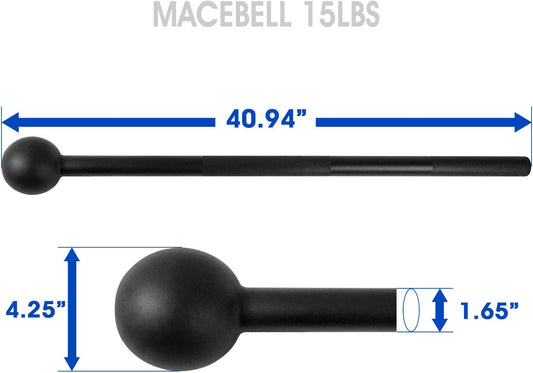 Elevate Your Strength Training with Our Versatile Steel Mace Bell - Perfect for Full Body Workouts, Rehabilitation, and Stretching! Available in 5 to 30 Lbs for All Fitness Levels!