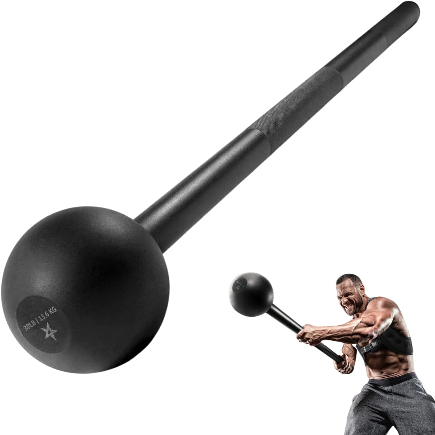 Elevate Your Strength Training with Our Versatile Steel Mace Bell - Perfect for Full Body Workouts, Rehabilitation, and Stretching! Available in 5 to 30 Lbs for All Fitness Levels!