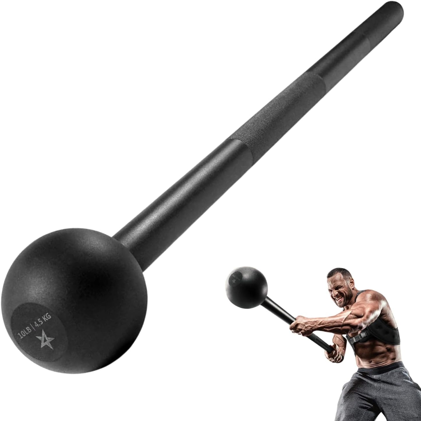 Elevate Your Strength Training with Our Versatile Steel Mace Bell - Perfect for Full Body Workouts, Rehabilitation, and Stretching! Available in 5 to 30 Lbs for All Fitness Levels!