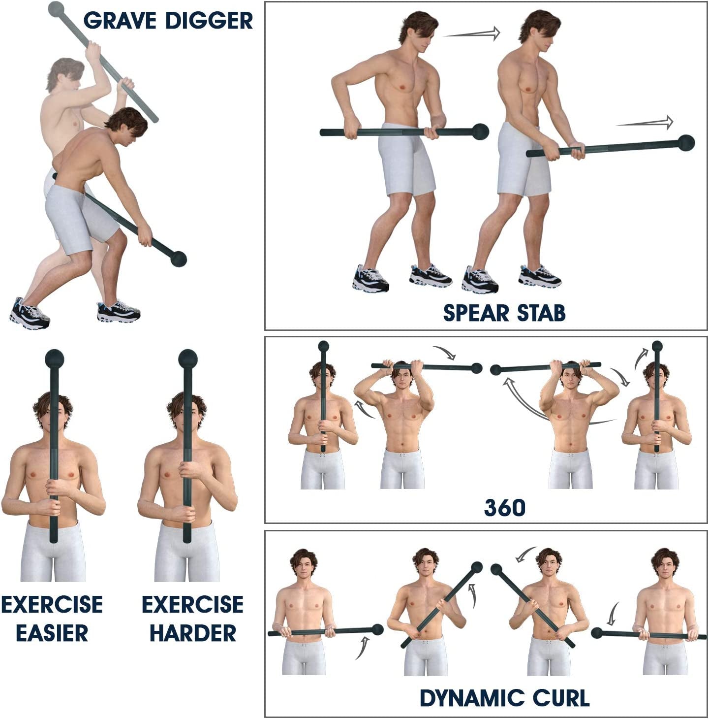 Elevate Your Strength Training with Our Versatile Steel Mace Bell - Perfect for Full Body Workouts, Rehabilitation, and Stretching! Available in 5 to 30 Lbs for All Fitness Levels!
