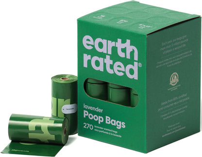 Leak-Proof Lavender Scented Dog Poo Bags - Extra Thick Waste Bag Refill Rolls - 270 Count