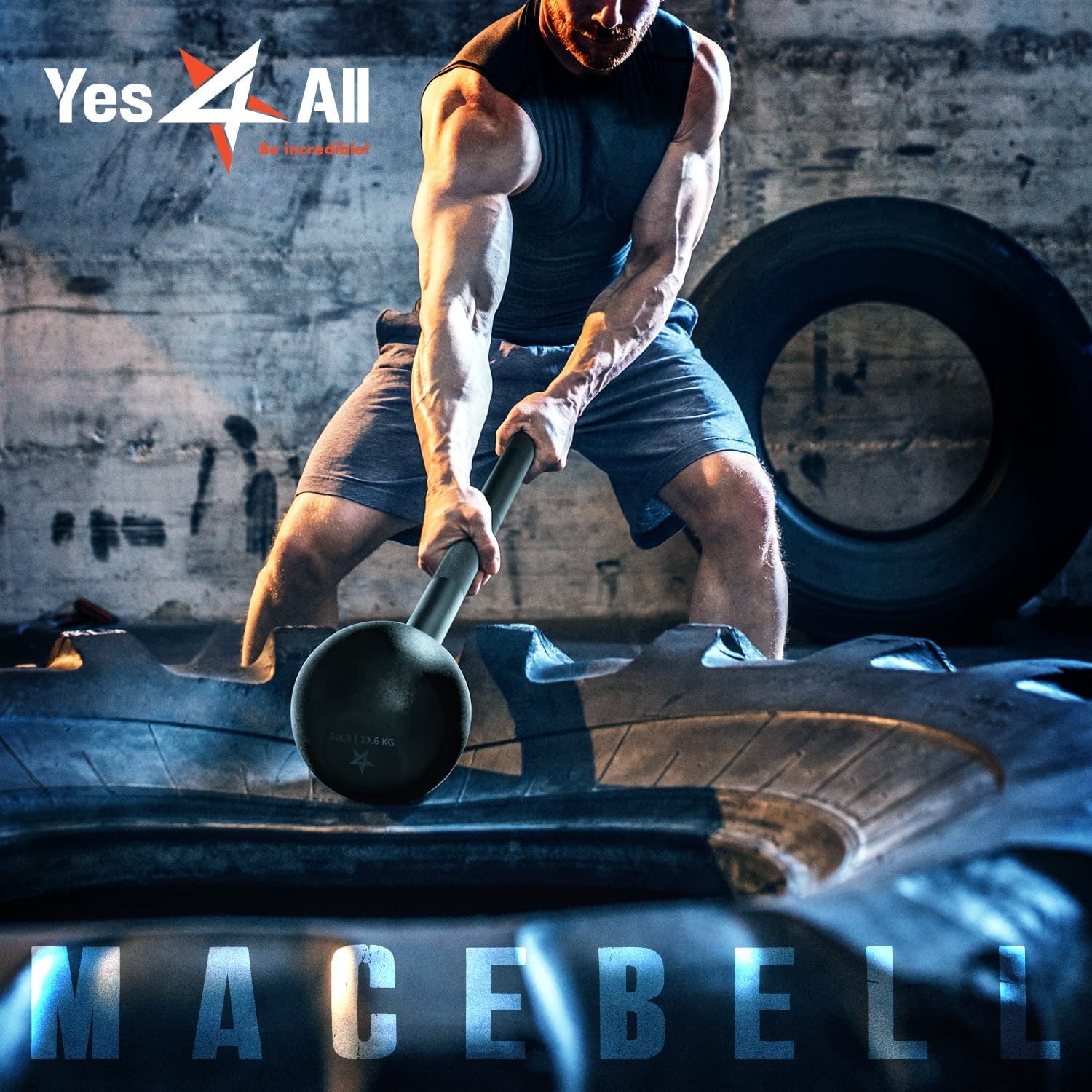Elevate Your Strength Training with Our Versatile Steel Mace Bell - Perfect for Full Body Workouts, Rehabilitation, and Stretching! Available in 5 to 30 Lbs for All Fitness Levels!